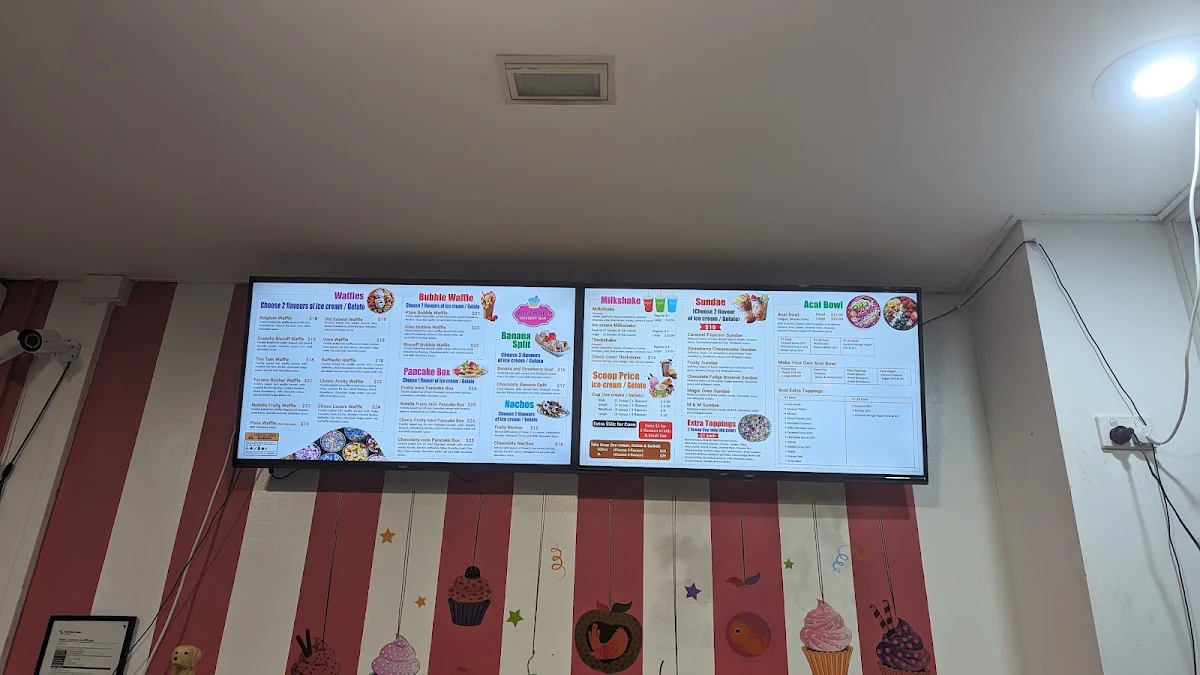 Menu, Addy & Harry's Dessert Bar