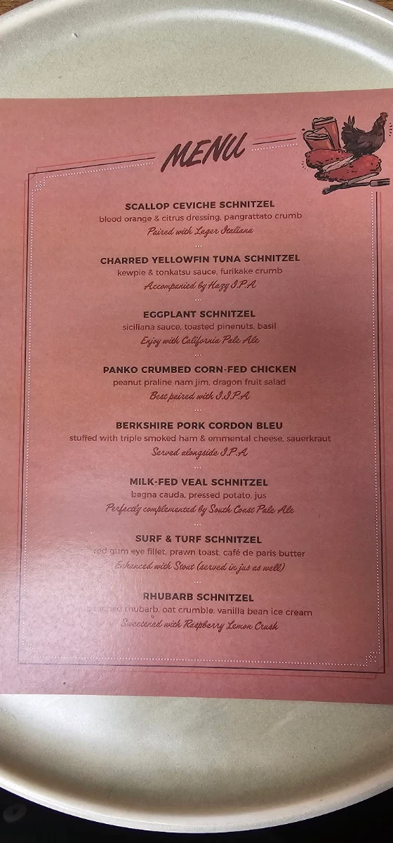 Menu, The Toxteth