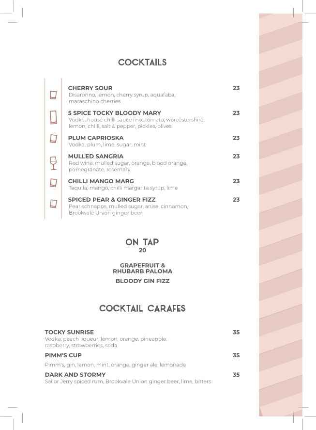 Menu, The Toxteth