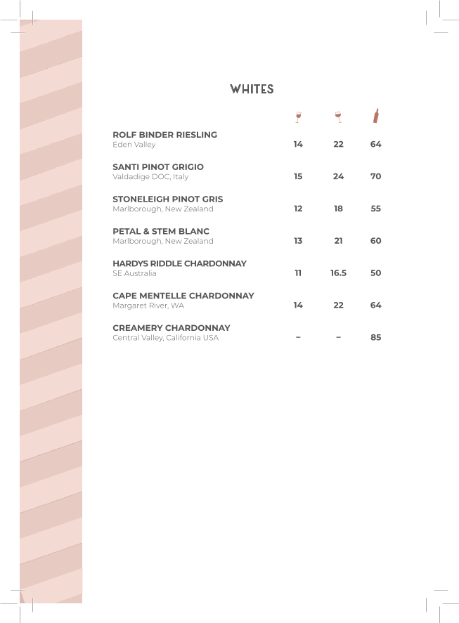 Menu, The Toxteth