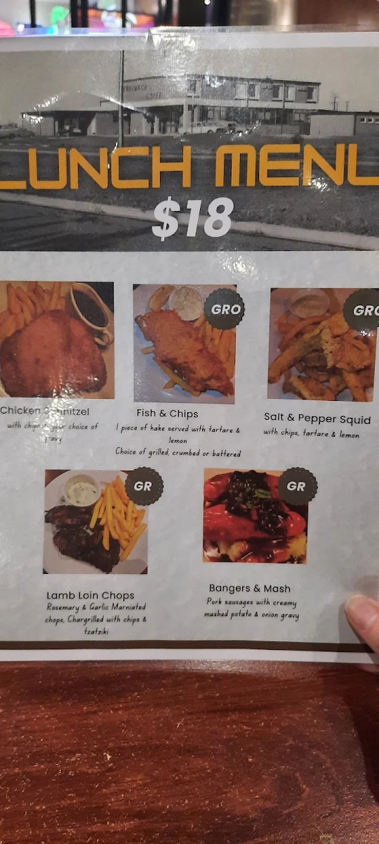 Menu, Playford Tavern