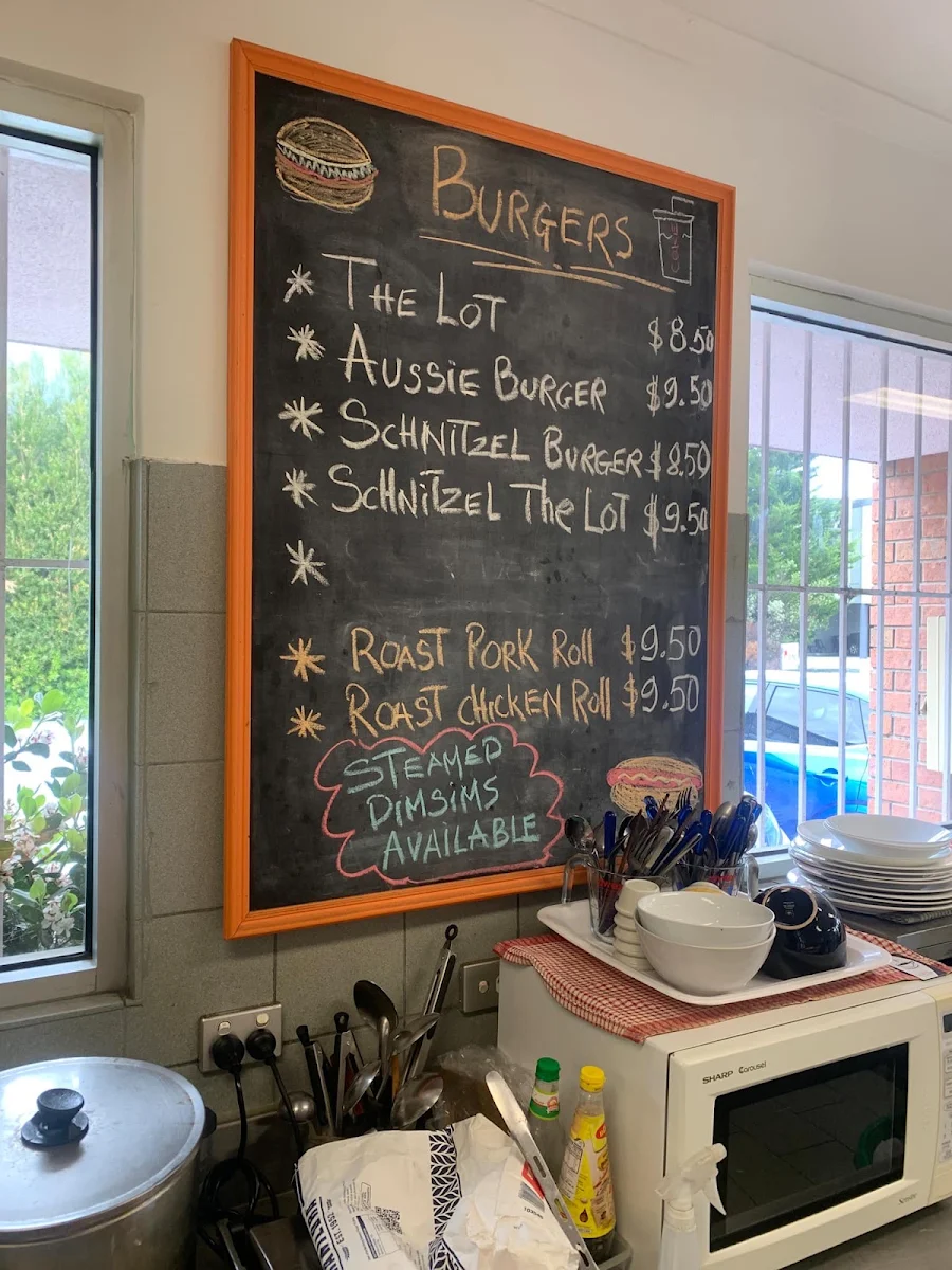 Menu, The Simpson Street Cafe