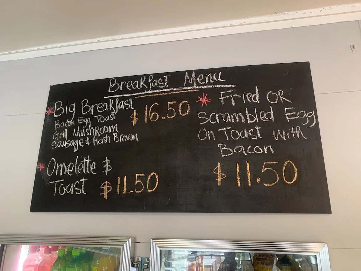 Menu, The Simpson Street Cafe