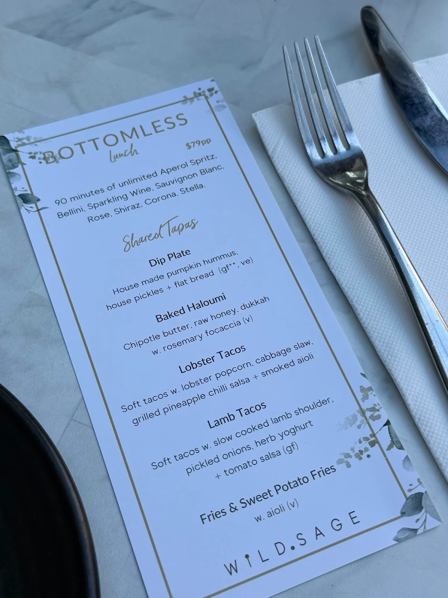 Menu, Wild Sage
