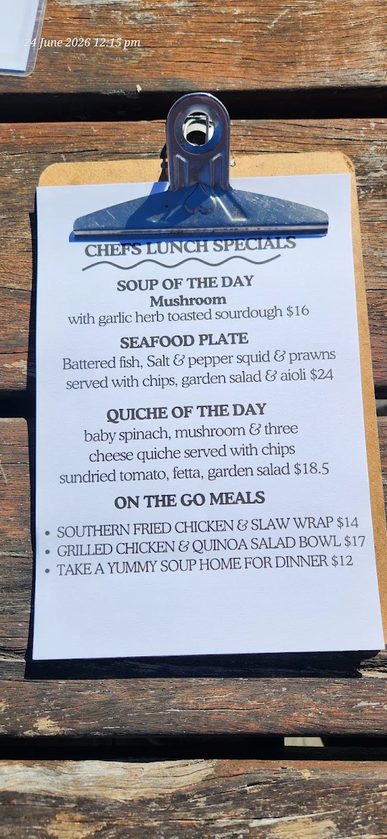 Menu, Oceanvibe Ulladulla