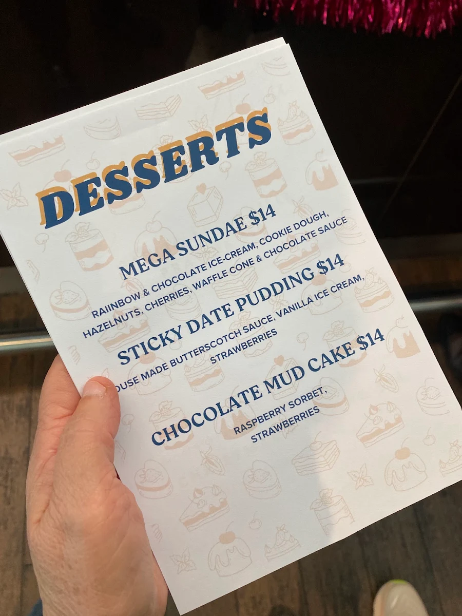 Menu, Waterloo Station Hotel
