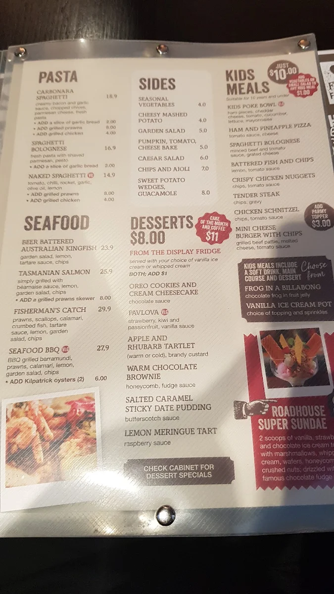 Menu, Waterloo Station Hotel
