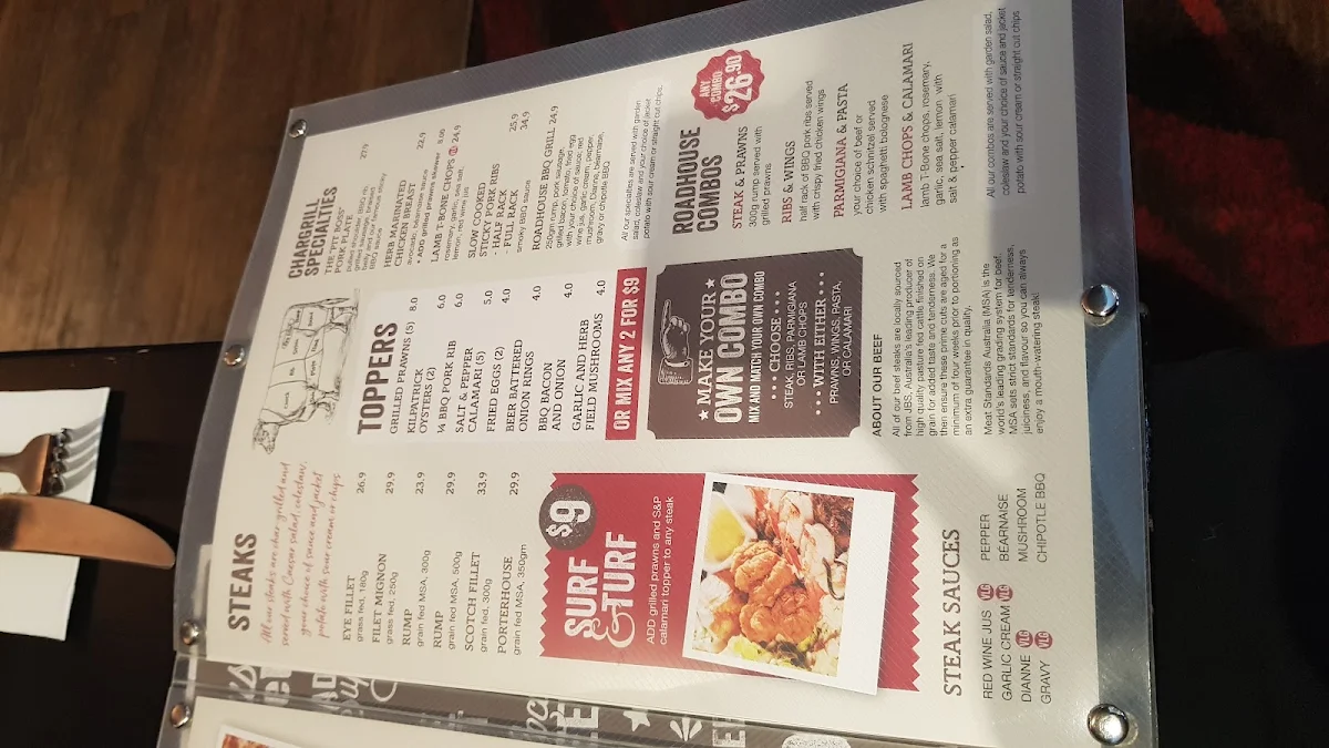 Menu, Waterloo Station Hotel