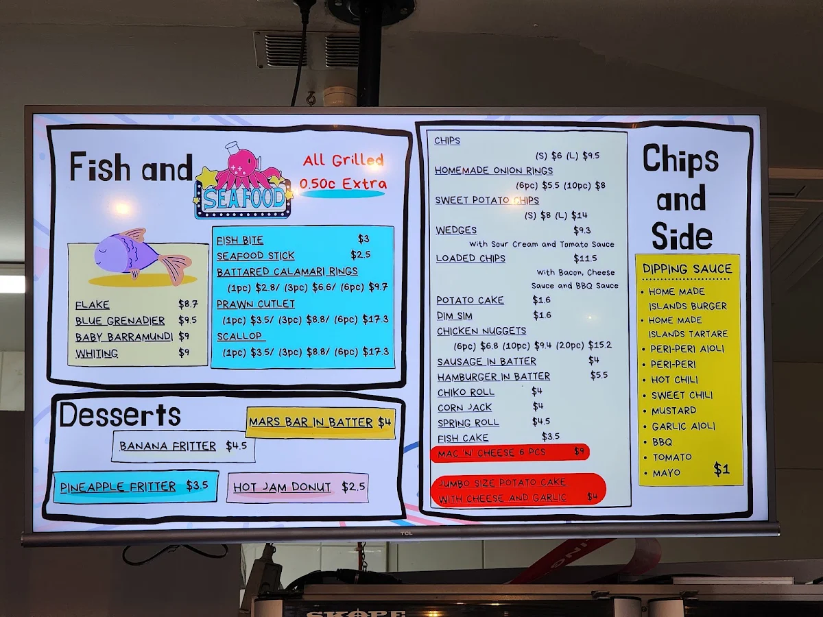 Menu, Pinoy Plates (formerly Potato Corner-Bundoora)