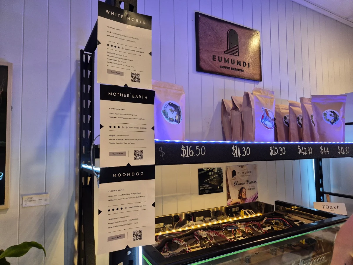 Menu, Eumundi Coffee Roasters