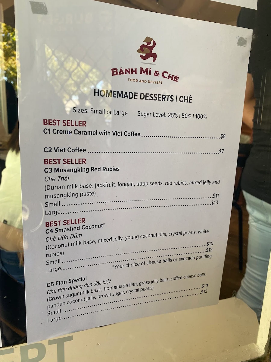 Menu, Banh Mi & Che