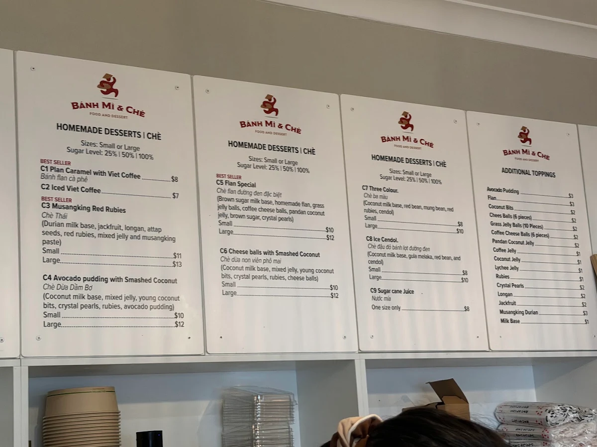 Menu, Banh Mi & Che
