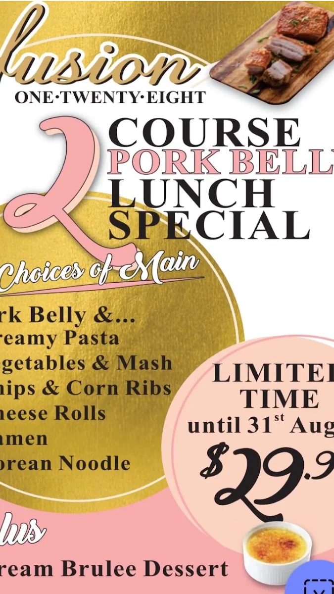 Menu, Fusion128