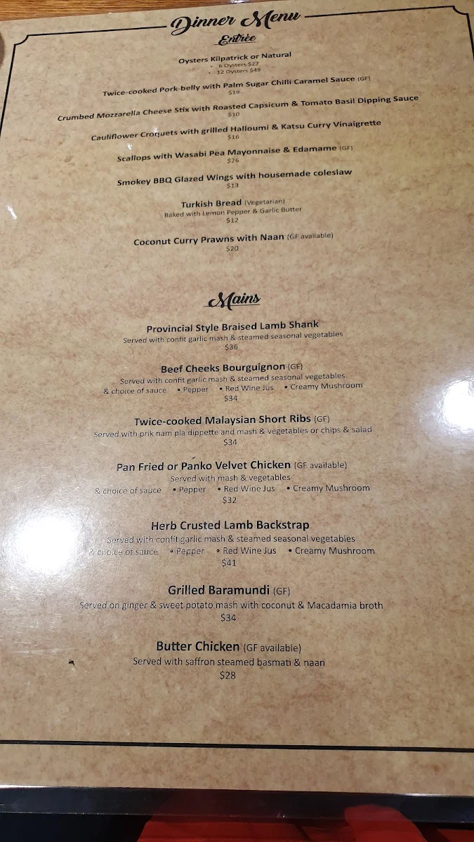 Menu, Fusion128
