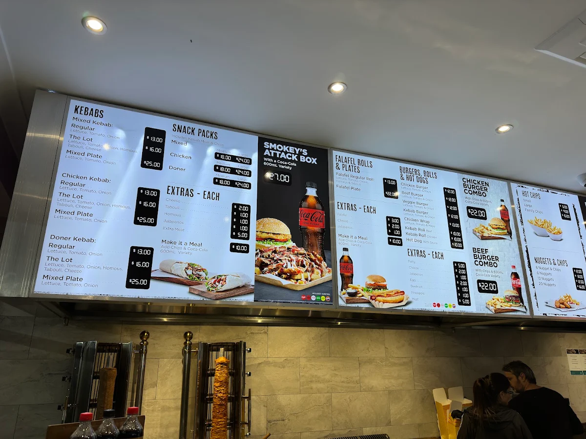 Menu, Smokey's Kebabs