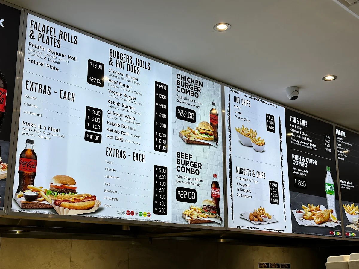 Menu, Smokey's Kebabs