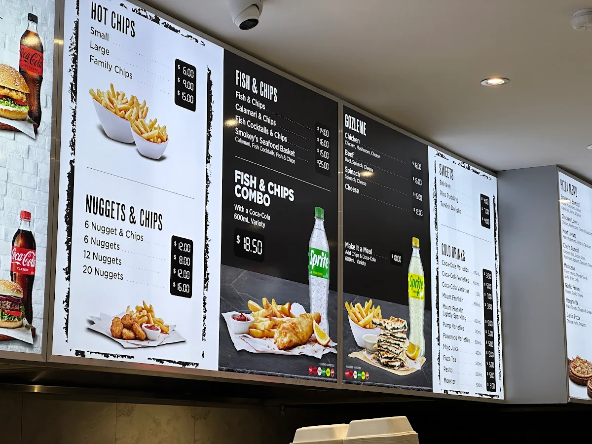 Menu, Smokey's Kebabs