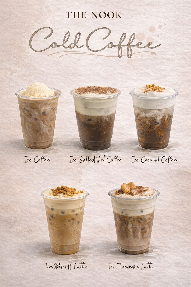 Menu, The Nook Café - Westfield Knox