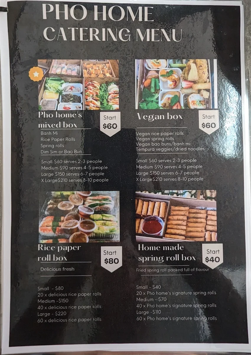 Menu, Pho Home