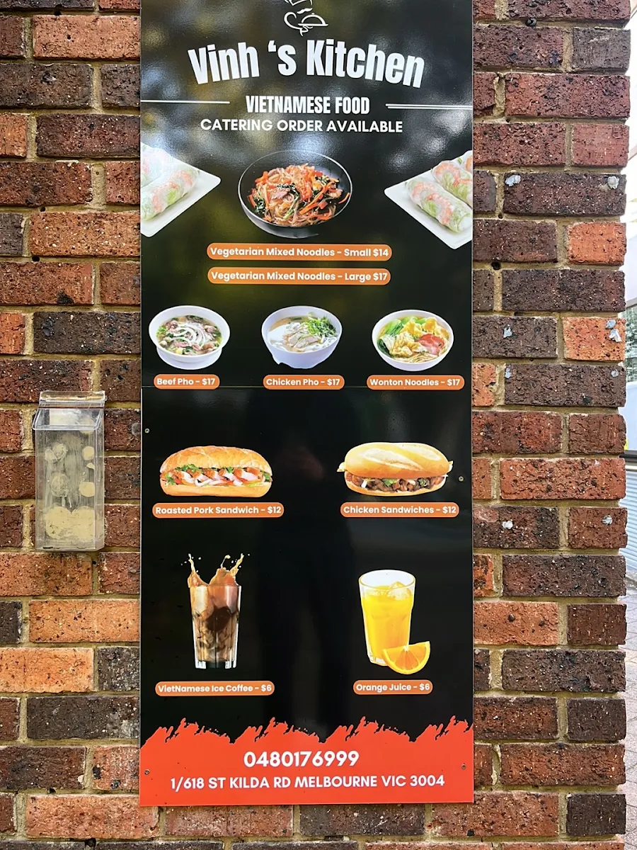 Menu, Vinh's Kitchen