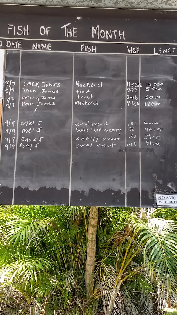 Menu, Fishermans Landing