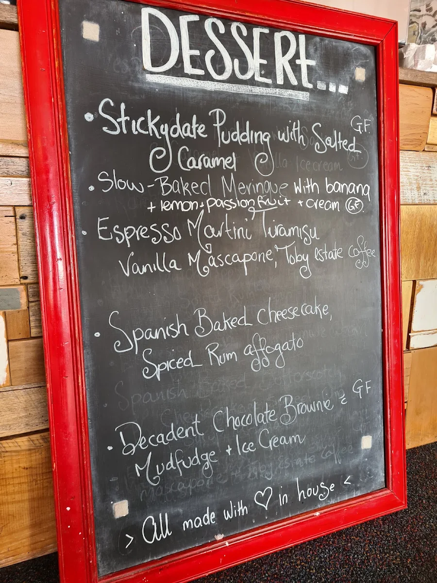Menu, The Bridport Bunker Club