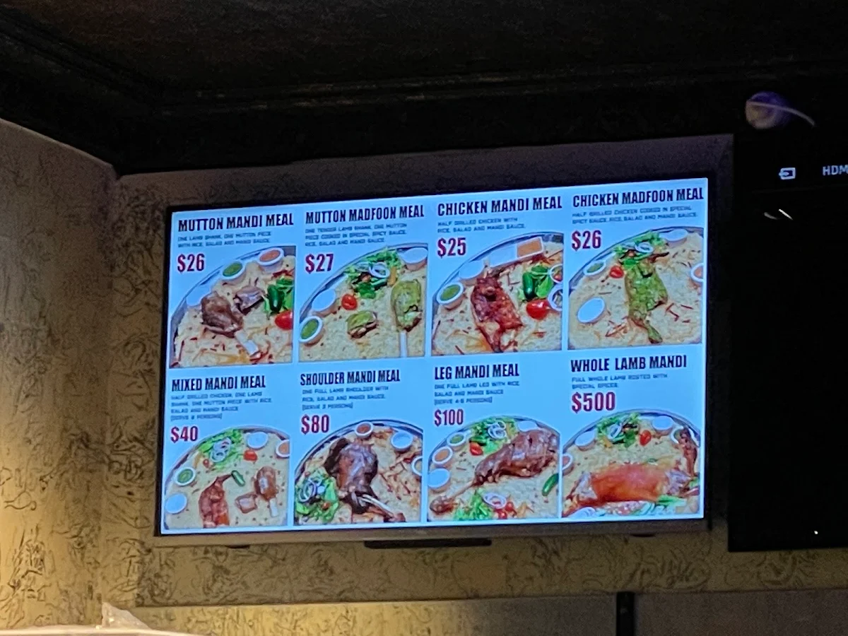 Menu, Mataam Al Mandi Wentworthville