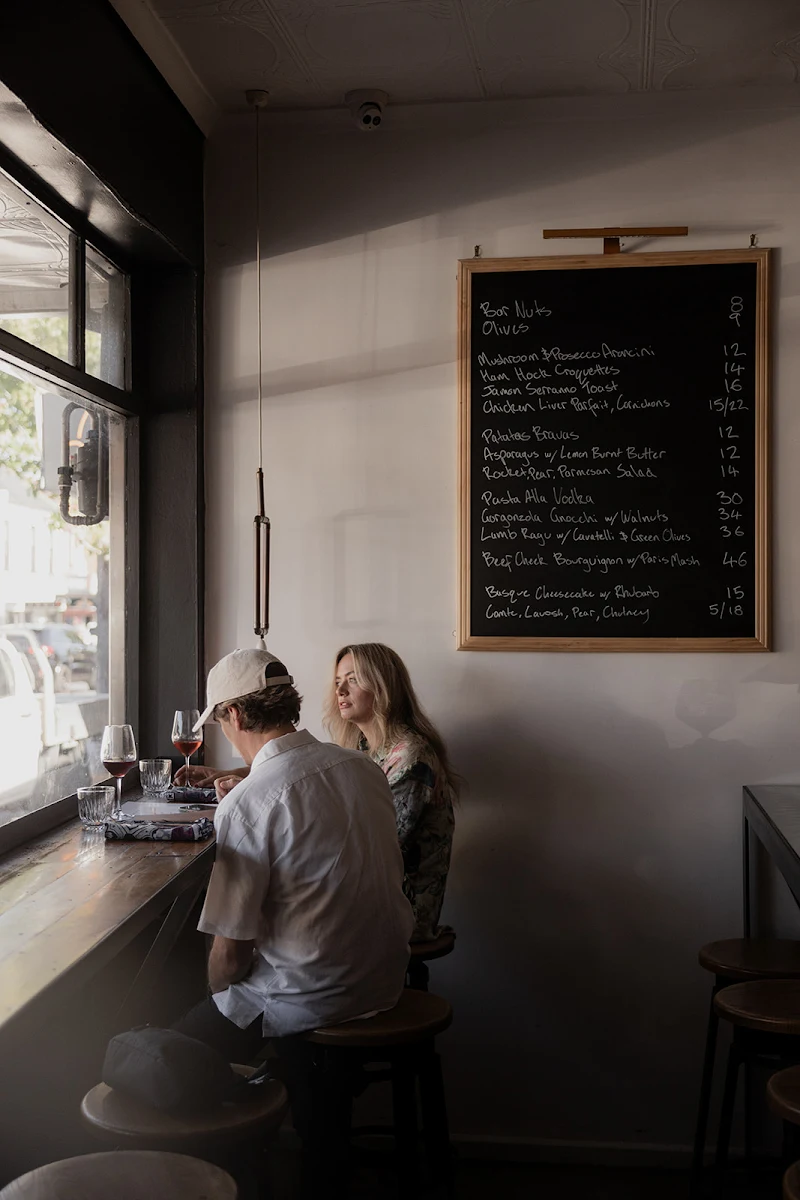 Menu, Willing Wine Bar