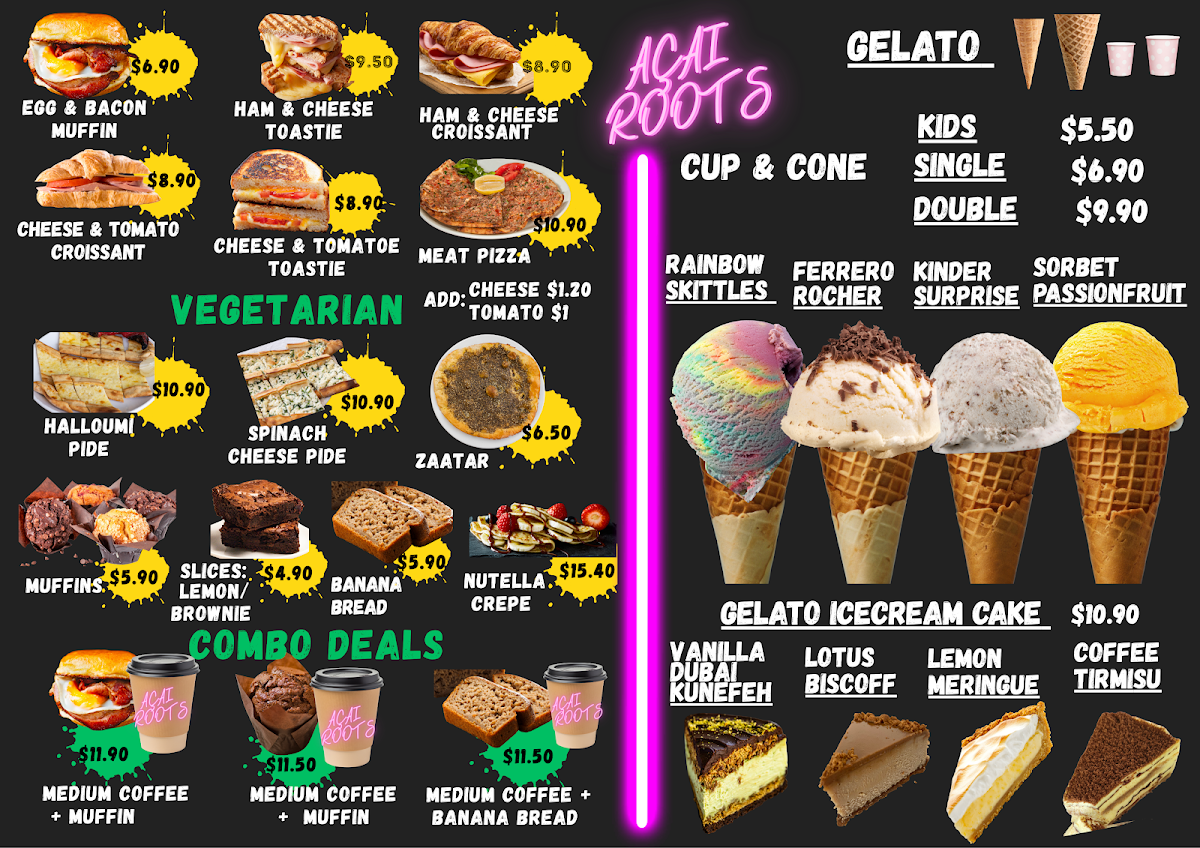 Menu, Genesis Drive Thru Cafe
