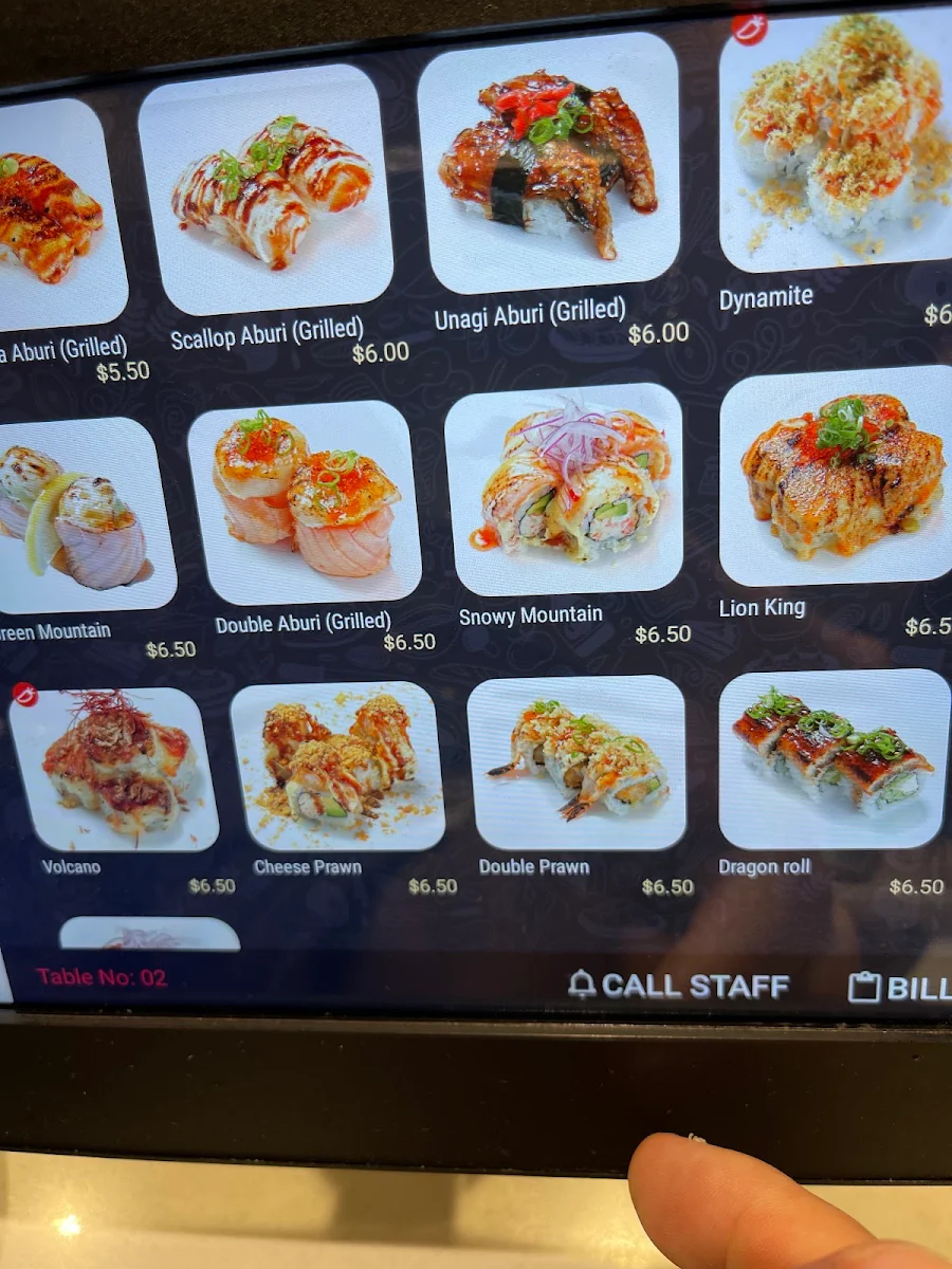 Menu, Wara Sushi