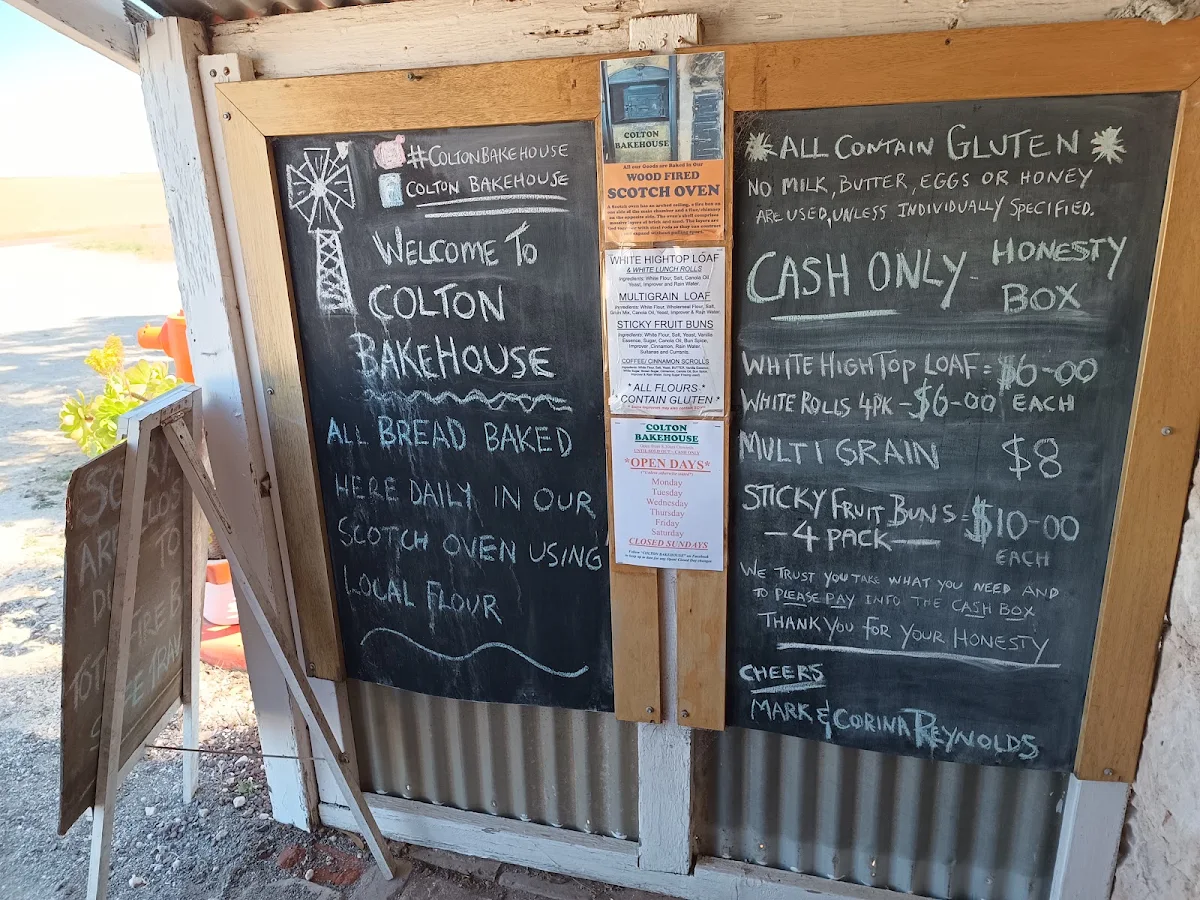 Menu, Colton Bakehouse