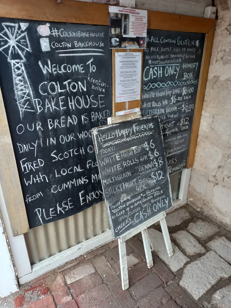 Menu, Colton Bakehouse