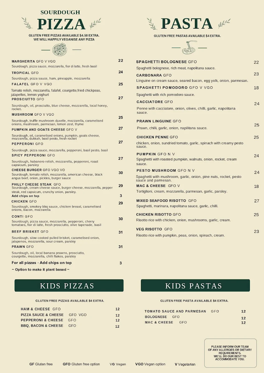 Menu, Inglewood Public