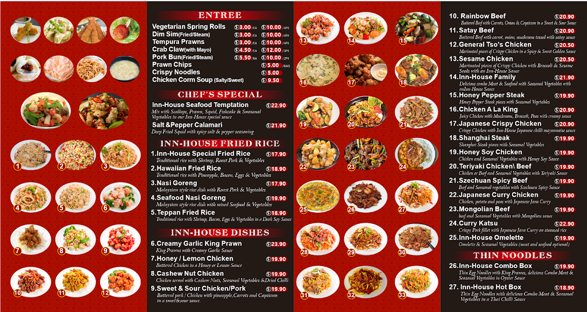 Menu, InnUrWok