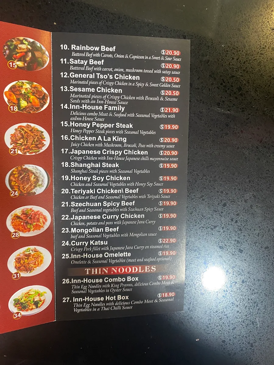 Menu, InnUrWok