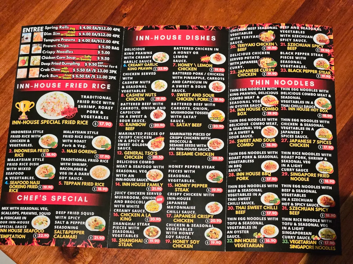 Menu, InnUrWok