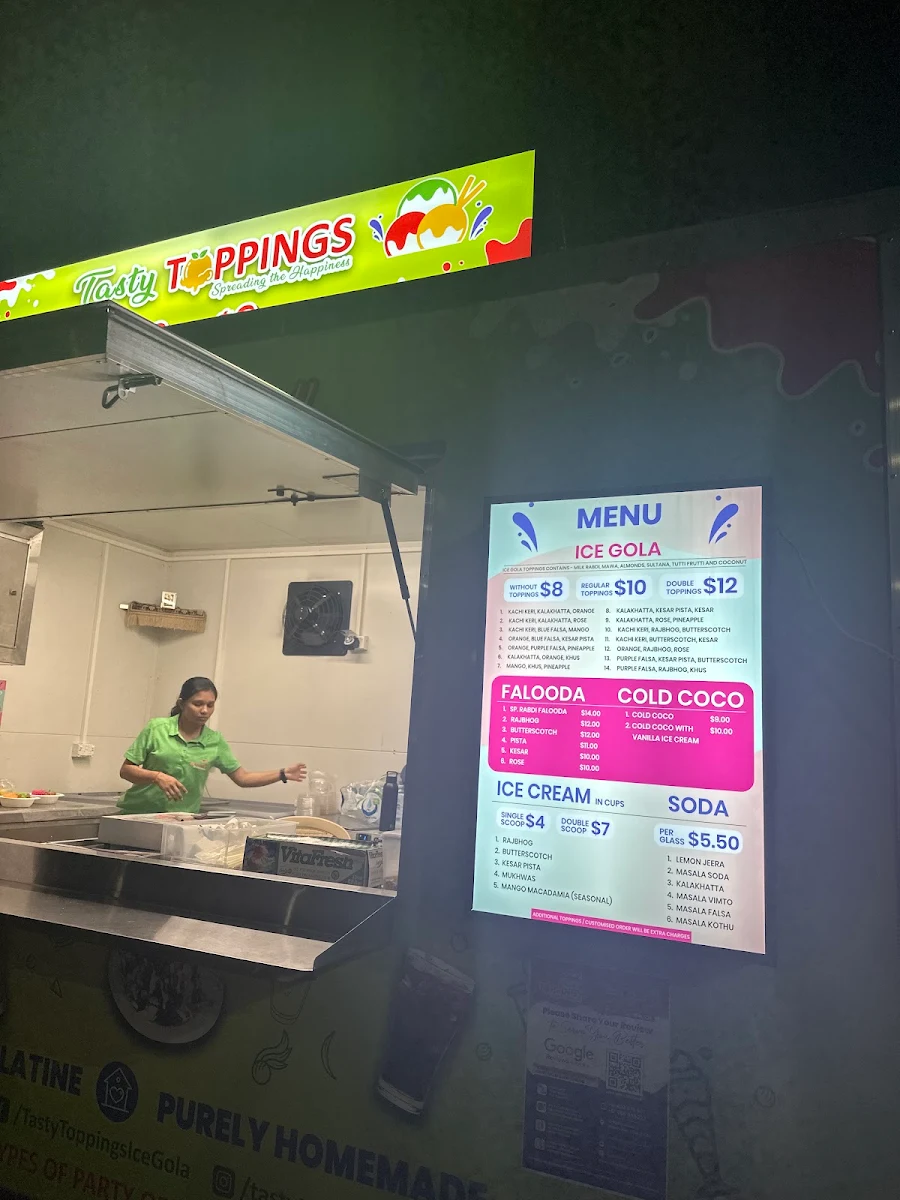 Menu, Tasty Toppings