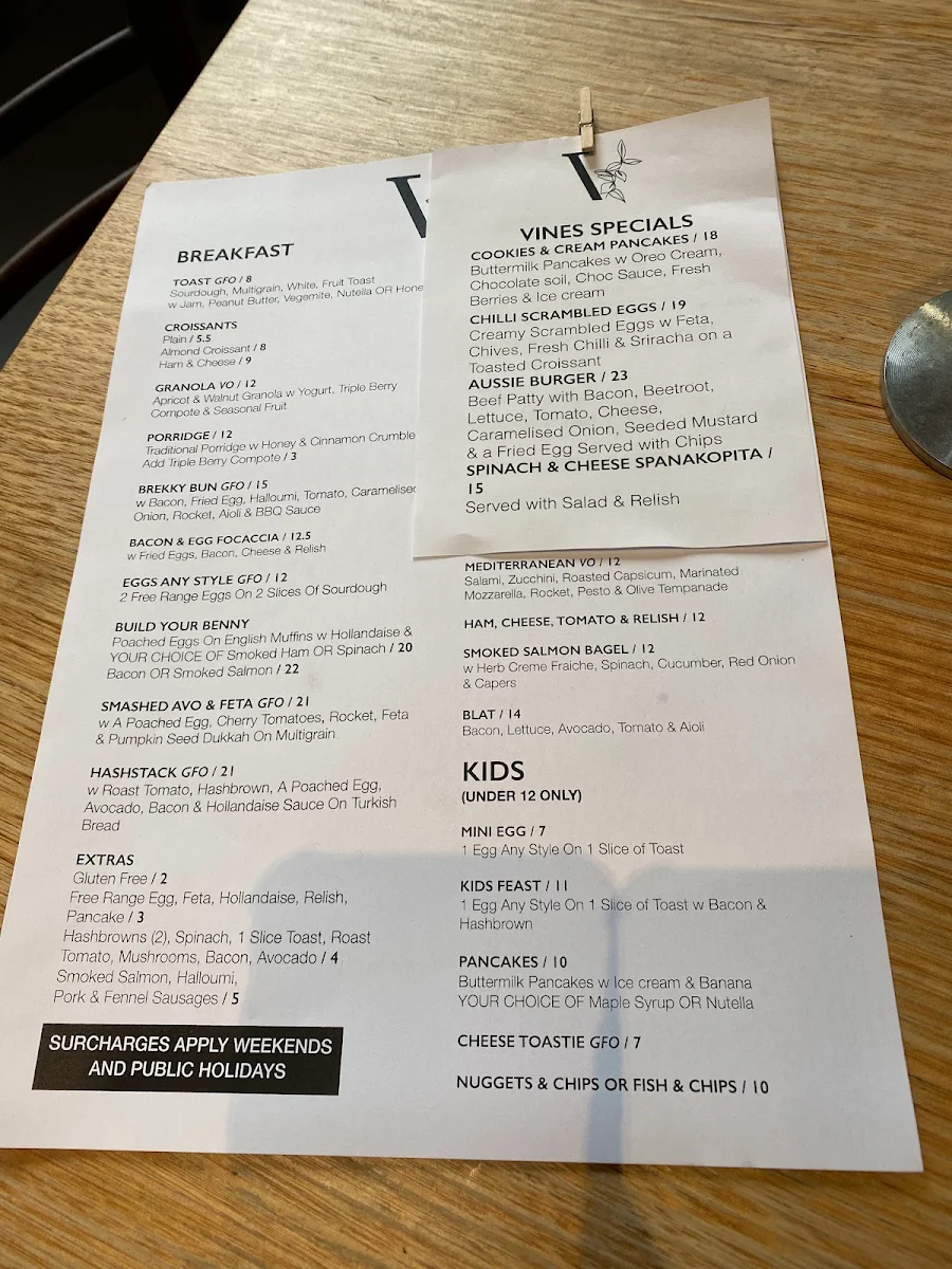 Menu, Di Pietro’s - Cafe