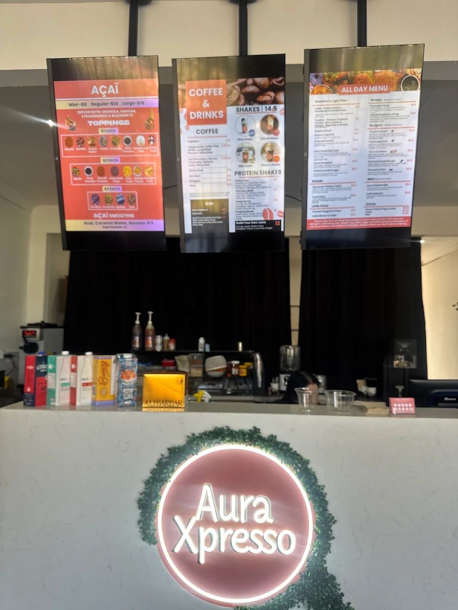 Menu, Aura Xpresso