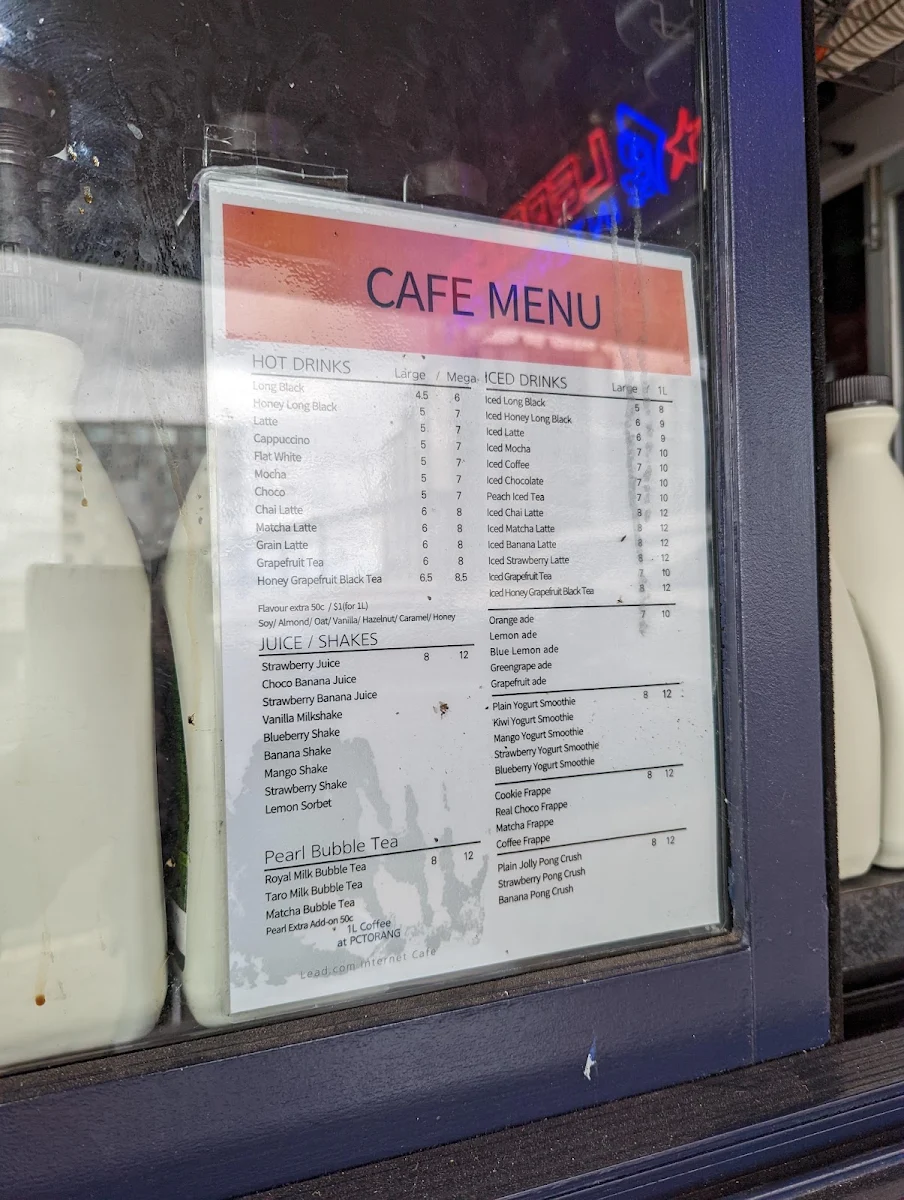 Menu, 1L Coffee Cafe