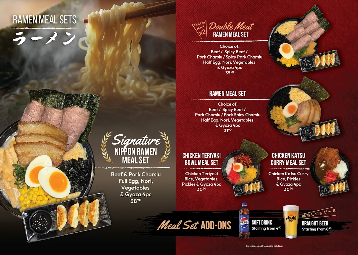 Menu, Nippon Ramen