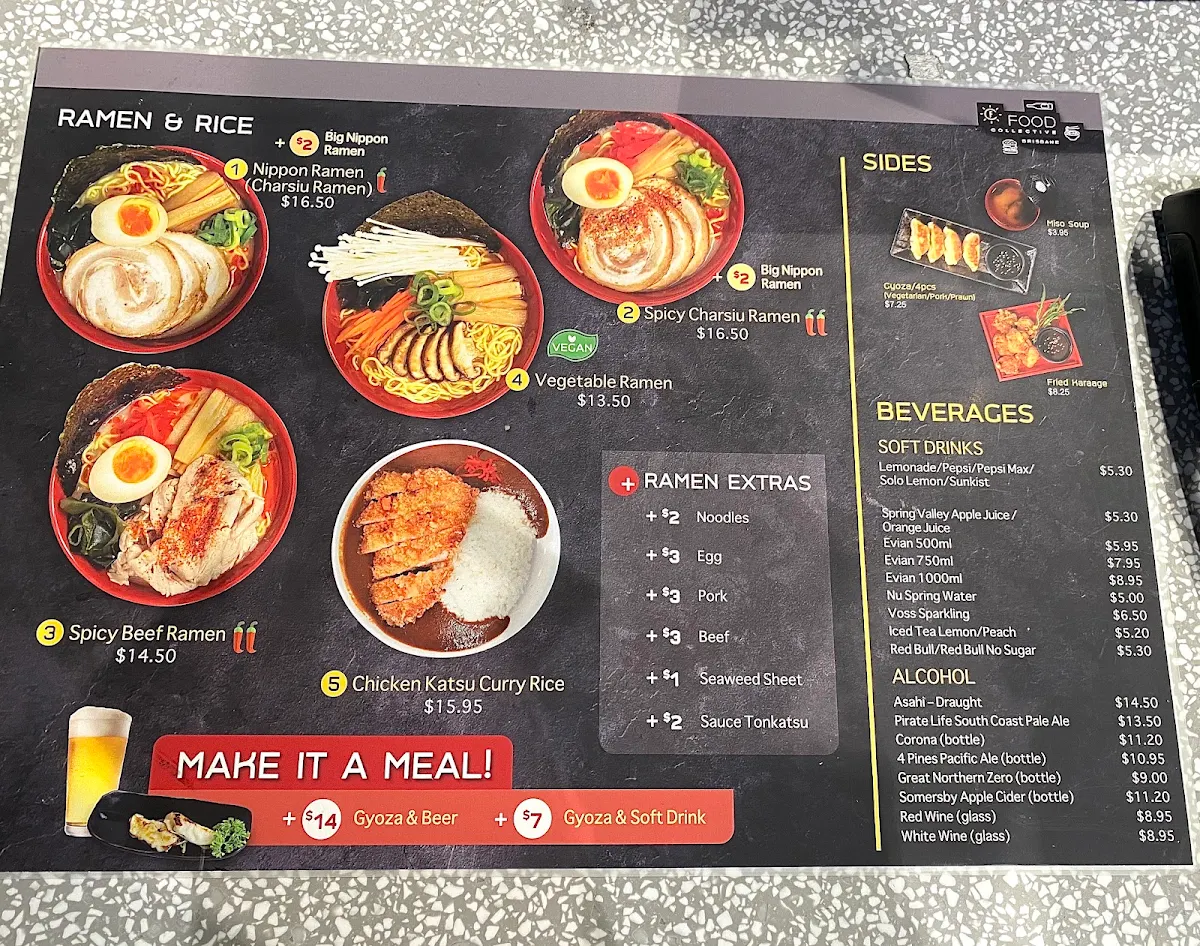 Menu, Nippon Ramen