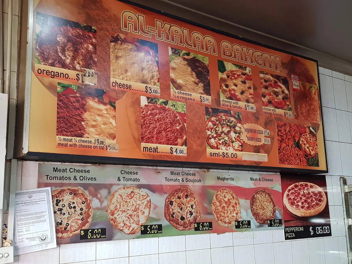 Menu, AL-Kalaa Bakery
