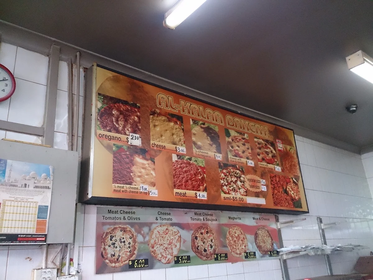 Menu, AL-Kalaa Bakery
