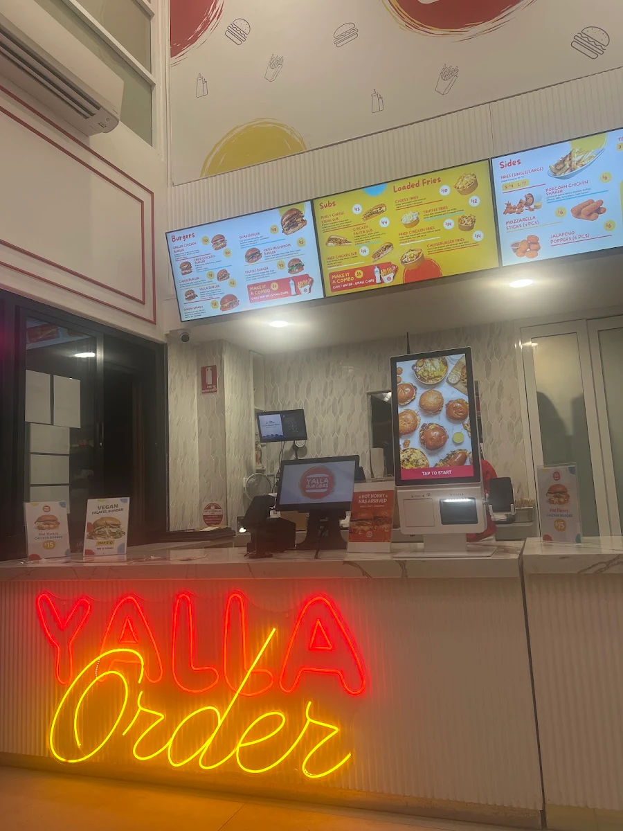 Menu, Yalla Burgers