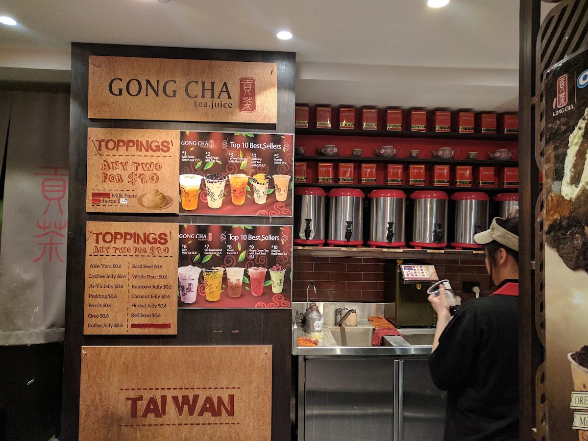 Menu, Gong Cha Westfield Chatswood