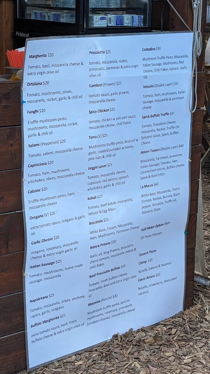 Menu, Fratelli Pulcinella Parramatta