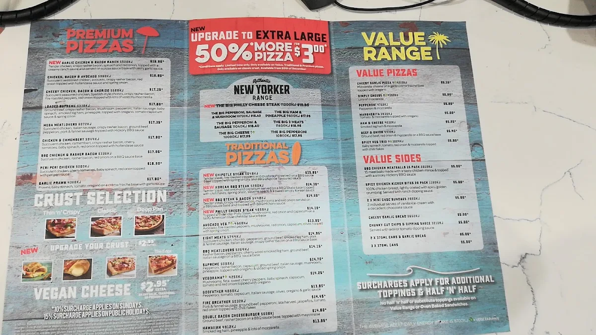 Menu, Domino's Pizza Redland Bay