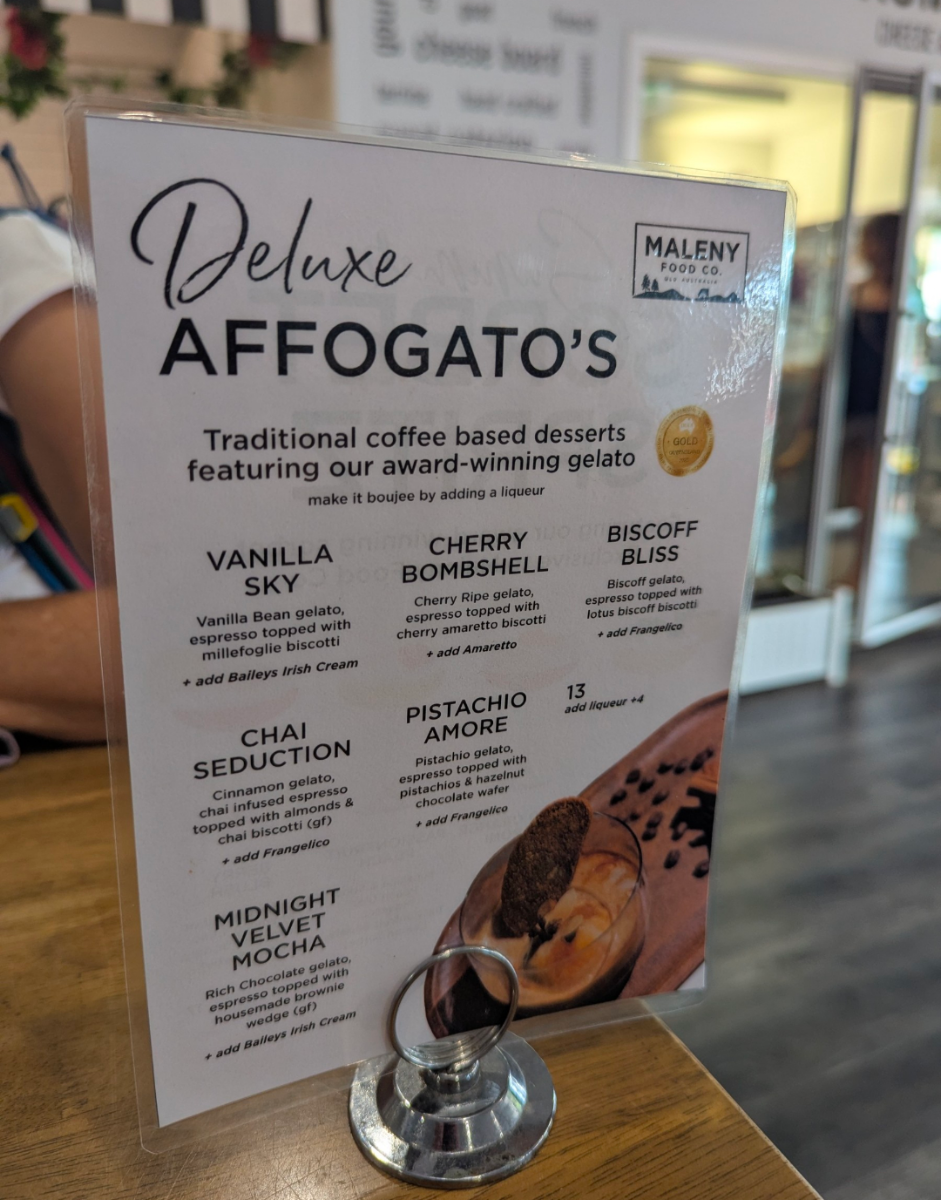 Menu, Maleny Food Co. Cafe