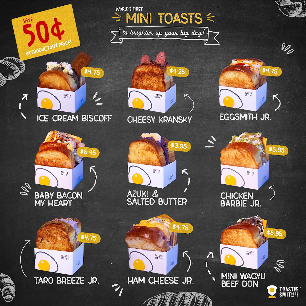 Menu, Toastiesmith Chatswood
